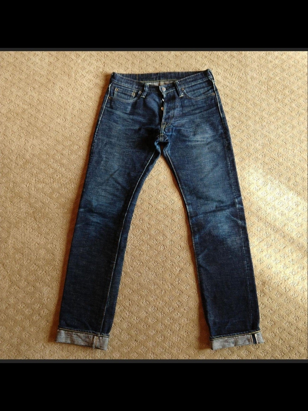 Men's The Strike Gold X Limitrd Edition Dark Blue Slim Fit Jeans
